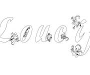 Coloriage Pr&eacute;nom Loucif