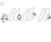 Coloriage Pr&eacute;nom Luana