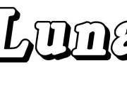 Coloriage Pr&eacute;nom Luna