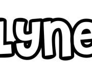 Coloriage Pr&eacute;nom Lyne