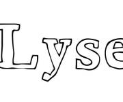 Coloriage Pr&eacute;nom Lyse