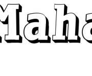 Coloriage Pr&eacute;nom Maha