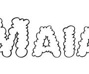 Coloriage Pr&eacute;nom Maia