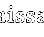 Coloriage Pr&eacute;nom Maissane