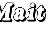 Coloriage Pr&eacute;nom Maite