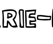 Coloriage Pr&eacute;nom Marie line