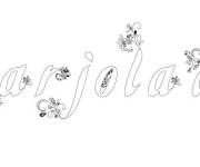 Coloriage Pr&eacute;nom Marjolaine