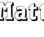 Coloriage Pr&eacute;nom Matt