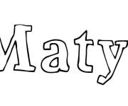 Coloriage Pr&eacute;nom Matys