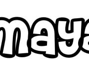Coloriage Pr&eacute;nom Maya