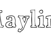 Coloriage Pr&eacute;nom Mayline