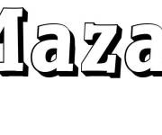 Coloriage Pr&eacute;nom Mazal