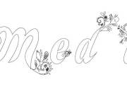 Coloriage Pr&eacute;nom Medi