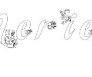Coloriage Pr&eacute;nom Meriem