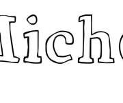 Coloriage Pr&eacute;nom Michel