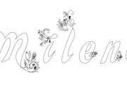 Coloriage Pr&eacute;nom Milene