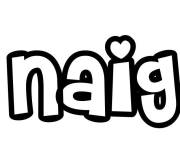 Coloriage Pr&eacute;nom Naig