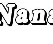 Coloriage Pr&eacute;nom Nana