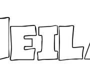 Coloriage Pr&eacute;nom Neila