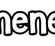 Coloriage Pr&eacute;nom Nene