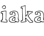 Coloriage Pr&eacute;nom Niakale