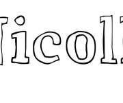 Coloriage Pr&eacute;nom Nicolle