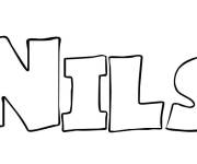 Coloriage Pr&eacute;nom Nils