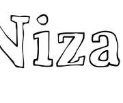 Coloriage Pr&eacute;nom Nizar