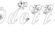 Coloriage Pr&eacute;nom Odette