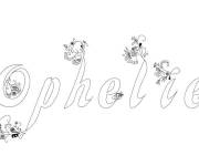 Coloriage Pr&eacute;nom Ophelie