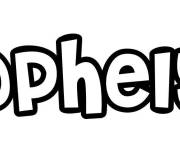 Coloriage Pr&eacute;nom Ophely