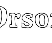 Coloriage Pr&eacute;nom Orson