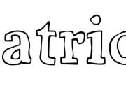Coloriage Pr&eacute;nom Patrice