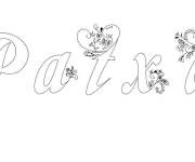 Coloriage Pr&eacute;nom Patxi