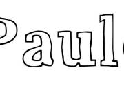Coloriage Pr&eacute;nom Paule