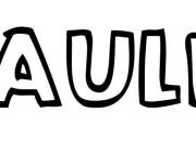 Coloriage Pr&eacute;nom Paulin