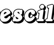 Coloriage Pr&eacute;nom Prescillia