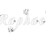 Coloriage Pr&eacute;nom Raphael