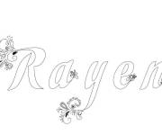 Coloriage Pr&eacute;nom Rayen