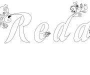 Coloriage Pr&eacute;nom Reda
