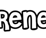 Coloriage Pr&eacute;nom Rene