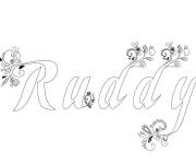 Coloriage Pr&eacute;nom Ruddy