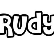 Coloriage Pr&eacute;nom Rudy