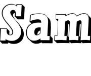 Coloriage et dessins gratuit Pr&eacute;nom Sam à imprimer
