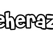 Coloriage Pr&eacute;nom Scheherazade