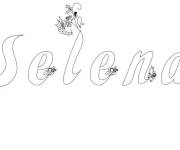 Coloriage Pr&eacute;nom Selena