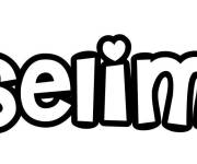 Coloriage Pr&eacute;nom Selim