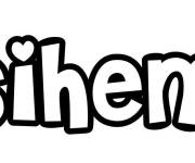 Coloriage Pr&eacute;nom Sihem