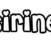 Coloriage Pr&eacute;nom Sirine
