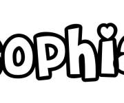 Coloriage Pr&eacute;nom Sophia